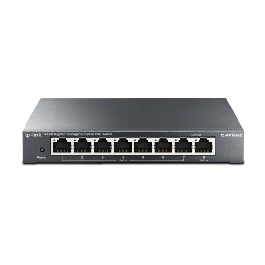 TP-Link Easy Smart switch RP108GE (7xGbE passive PoE-in, 1xGbE passive PoE-out)