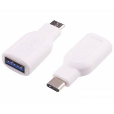 PremiumCord adaptér USB 3.1 konektor C - USB 3.0 A (M/F), OTG, bílá PremiumCord adaptér USB 3.1 konektor C - USB 3.0 A (M/F), OTG, bílá