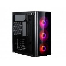 SPIRE skříň VISION 7022 RGB + 3x 12CM RGB FANS, Midi Tower, gaming, bez zdroje, Black SPIRE skříň VISION 7022 RGB + 3x 12CM RGB FANS, Midi Tower, gaming, bez zdroje, Black