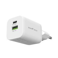 RhinoTech MINI Dual 33W Quick Charger Type-C + USB-A 33W White RhinoTech MINI Dual 33W Quick Charger Type-C + USB-A 33W White