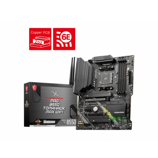 MSI MB Sc AM4 MAG B550 TOMAHAWK MAX WIFI, AMD B550, 4xDDR4, 1xDP, 1xHDMI, WI-FI