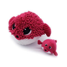 Plyšová ryba Blowfish - máma s miminkem, červená Plyšová ryba Blowfish - máma s miminkem, červená