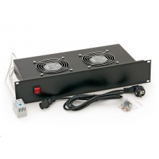 TRITON 19" ventilační jednotka, 2 ventilátory-230V/70W, termostat, šedá TRITON 19" ventilační jednotka, 2 ventilátory-230V/70W, termostat, šedá