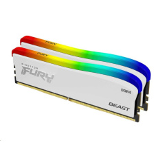 KINGSTON DIMM DDR4 32GB (Kit of 2) 3200MT/s CL16 FURY Beast Bílá RGB SE KINGSTON DIMM DDR4 32GB (Kit of 2) 3200MT/s CL16 FURY Beast Bílá RGB SE
