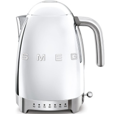 Smeg KLF04SSEU rychlovarná konvice, 1,7 l (7 šálků), 2400 W, styl 50. let, řízení teploty, 7 programů, chromová Smeg KLF04SSEU rychlovarná konvice, 1,7 l (7 šálků), 2400 W, styl 50. let, řízení teploty, 7 programů, chromová