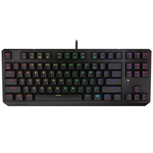 Endorfy herní klávesnice Thock TKL Khail  RD RGB /USB/ red sw. / drátová / mechanická / US layout / černá RGB