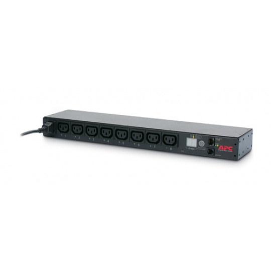 APC Rack PDU, Switched, 1U, 12A/208V, 10A/230V, (8)C13, IEC-320 C14 1.98m