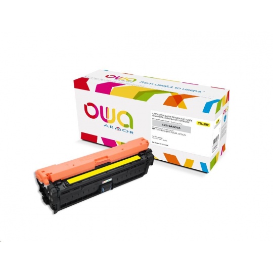 OWA Armor toner pro HP Color Laserjet Ese CP5520, 5525, 15000 Stran, CE272A, žlutá/yellow