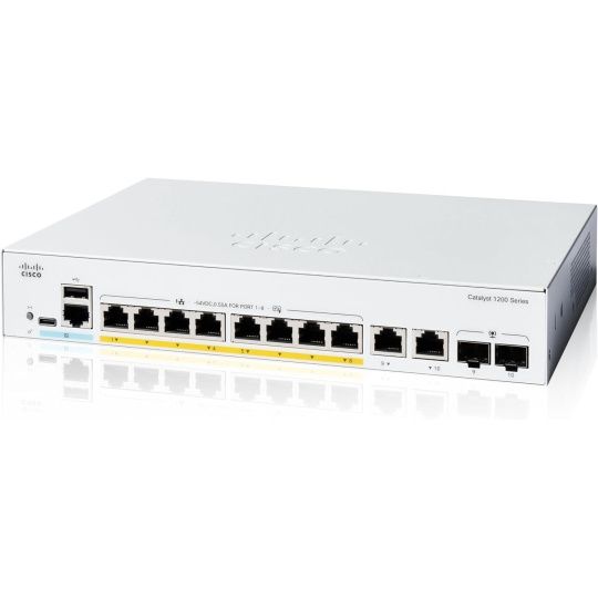 BAZAR - Cisco Catalyst switch C1200-8P-E-2G (8xGbE,2xGbE/SFP combo,8xPoE+,67W,fanless) - REFRESH - rozbaleno BAZAR - Cisco Catalyst switch C1200-8P-E-2G (8xGbE,2xGbE/SFP combo,8xPoE+,67W,fanless) - REFRESH - rozbaleno