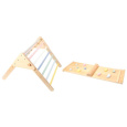 Dřevěný Piklerové trojúhelník set s montessori prknem - pastelový