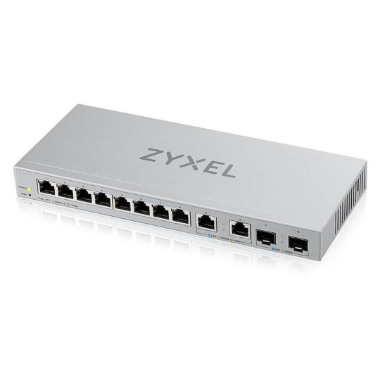 Zyxel XGS1210-12 12-port Gigabit Webmanaged Switch, 8x gigabit RJ45, 2x 2,5GbE RJ45, 2x SFP+