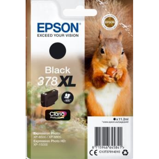 EPSON ink čer Singlepack Black 378XL Claria Photo HD Ink 11,2 ml EPSON ink čer Singlepack Black 378XL Claria Photo HD Ink 11,2 ml