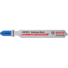 Bosch pilový plátek pro přímočaré pily EXPERT Stainless Steel T118AHM, 2 ks Bosch pilový plátek pro přímočaré pily EXPERT Stainless Steel T118AHM, 2 ks