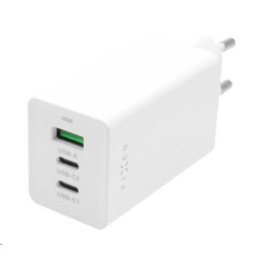 FIXED nabíječka do sítě GaN, konektor 2x USB-C + 1x USB-A, PD 65 W, bílá FIXED nabíječka do sítě GaN, konektor 2x USB-C + 1x USB-A, PD 65 W, bílá