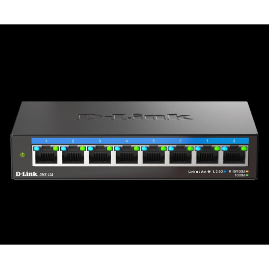 D-Link DMS-108/E 8-Port Multi-Gigabit Unmanaged Switch