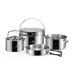 Naturehike set nádobí z nerezové oceli s konvicí 1352g