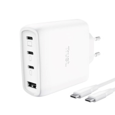 TRUST GaN Nabíječka MAXO 65W, 3xUSB-C,1xUSB-A, bílá