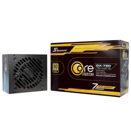 SEASONIC zdroj Core GX-750, 750W, 120mm, 80+ Gold, Plně Modulární, ATX 3.1