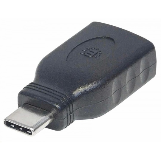 Manhattan USB adaptér, USB 3.1 Gen 1, USB-C Male na USB-A Female, 5 Gbps, černá