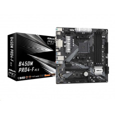 ASRock MB Sc AM4 B450M PRO4-F R2.0, AMD Promontory B450, 4xDDR4, 1xHDMI, 1xDVI, 1xVGA, mATX ASRock MB Sc AM4 B450M PRO4-F R2.0, AMD Promontory B450, 4xDDR4, 1xHDMI, 1xDVI, 1xVGA, mATX