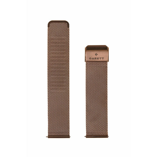 Garett řemínek 18 mm, zlatorůžový kovový, typ Mesh rose gold