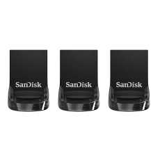 SanDisk Flash Disk 32GB Ultra Fit Flash Drive, USB 3.2, Černá, 3 Pack