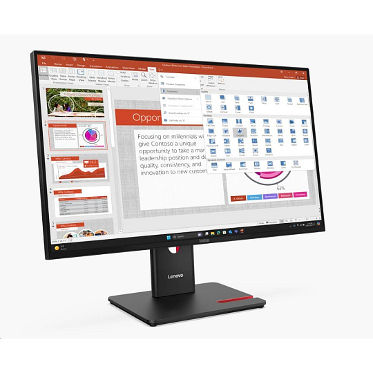 LENOVO LCD ThinkVision T27-40- 27",IPS,mat,16:9,1920x1080,178/178,4/6ms,300cd/m2,1500:1,DP,HDMI,VGA,PIVOT,VESA,3Y