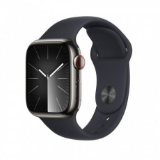 APPLE Watch Series 9 GPS + Cellular 45mm Graphite Stainless Steel Case with Midnight Sport Band - S/M APPLE Watch Series 9 GPS + Cellular 45mm Graphite Stainless Steel Case with Midnight Sport Band - S/M
