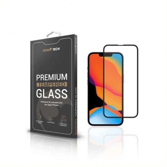 RhinoTech Tvrzené ochranné 3D sklo pro iPhone 13 / 13 Pro / 14 6.1''