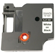 Xerox kompatibilní páska s DYMO, 45021, S0720610,12mm x 7m, bílý tisk / černý podklad, D1 - ALLPRINT Xerox kompatibilní páska s DYMO, 45021, S0720610,12mm x 7m, bílý tisk / černý podklad, D1 - ALLPRINT