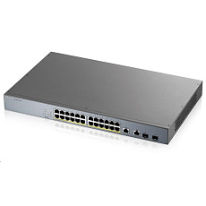 Zyxel GS1350-26HP 26 Port smart managed CCTV PoE switch, long range, 375W, 24x GbE, 2x combo RJ45/SFP - poškozený obal Zyxel GS1350-26HP 26 Port smart managed CCTV PoE switch, long range, 375W, 24x GbE, 2x combo RJ45/SFP - poškozený obal