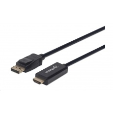 MANHATTAN Kabel DisplayPort na HDMI 1080p, 3m, černý MANHATTAN Kabel DisplayPort na HDMI 1080p, 3m, černý