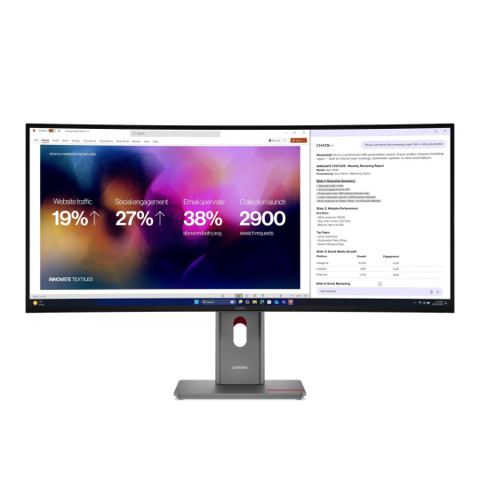 LENOVO LCD P40WD-40 - 39.7",ECO-IPS,21:9,5120x2160,300cd/m2,1000:1,4ms,HDMI,DP,DPout,DC,USB Hub,RJ45,Pivot