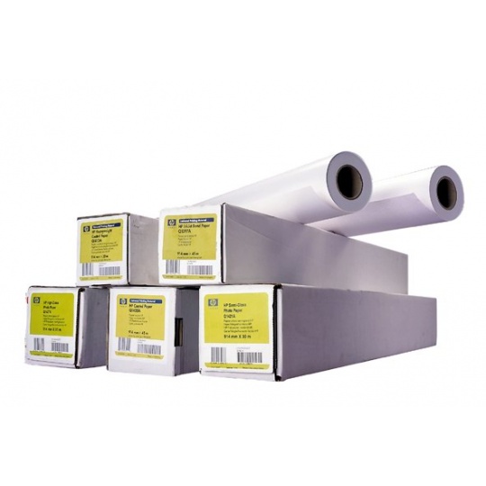 HP Bright White Inkjet Paper, 119 microns (4.7 mil) • 90 g/m2 (24 lbs) • 610 mm x 45.7 m , C6035A