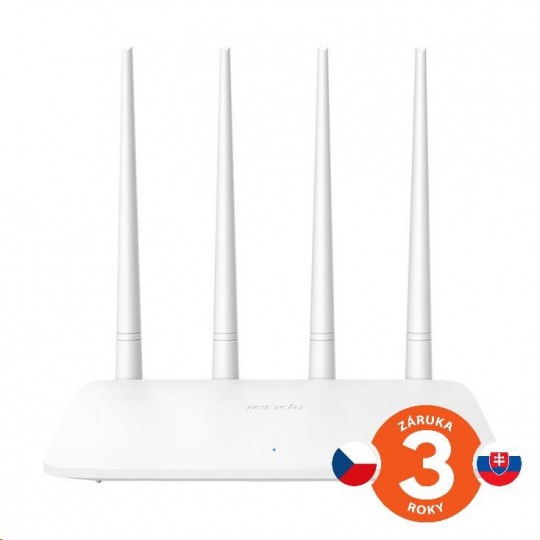 Tenda F6 Wireless-N Router 802.11b/g/n,300 Mb/s, 4x všesměrová anténa, universal repeater