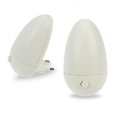 Solight noční LED světélko oblé, 0,5W, bílé, 230V, vypínač Solight noční LED světélko oblé, 0,5W, bílé, 230V, vypínač