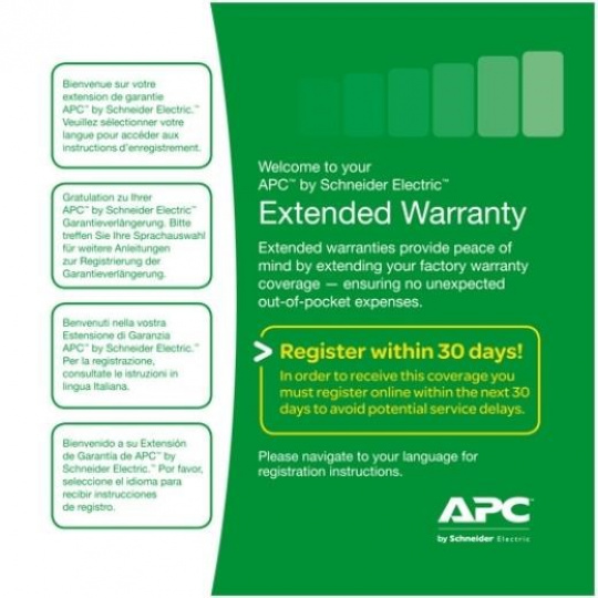 APC Easy (1) Year Extended Warranty for (New product purchases) Easy UPS SRV 1 kVA