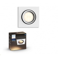 PHILIPS MILLISKIN Zapuštěné bodové svítidlo, čtvercové, Hue White ambiance,230V,1x5.5W GU10, Bílá,rozšíření (5042131P9)