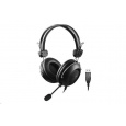 A4tech sluchátka HU-35, USB, černá