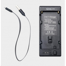 Nanlite Nabíječka CN-58 2v1 pro baterie NP/LP-E6 Nanlite Nabíječka CN-58 2v1 pro baterie NP/LP-E6