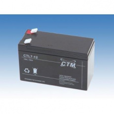 Baterie - CTM CTL 12-7 (12V/7Ah - Faston 250), životnost 10-12let Baterie - CTM CTL 12-7 (12V/7Ah - Faston 250), životnost 10-12let