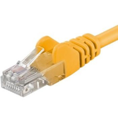 PremiumCord Patch kabel UTP RJ45-RJ45 CAT6 1m žlutá PremiumCord Patch kabel UTP RJ45-RJ45 CAT6 1m žlutá