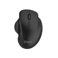 C-TECH Myš WLM-14BK Dual mode, bezdrátová, BT5.0 + 2,4GHz, 1600DPI, 6 tlačítek, USB nano receiver, černá