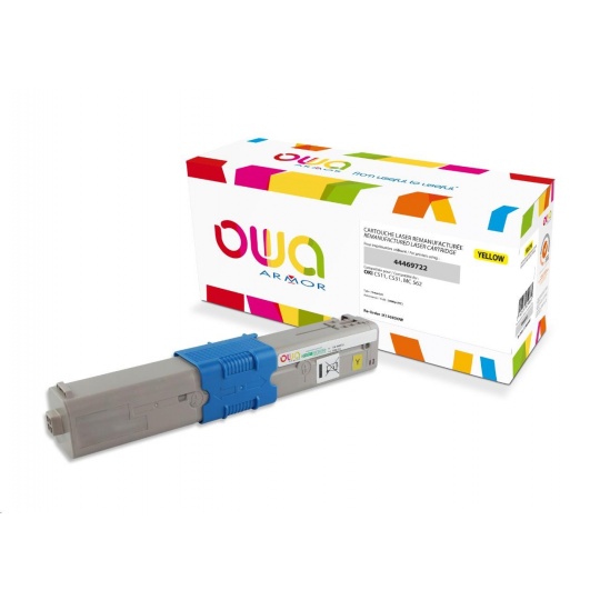 OWA Armor toner pro OKI C511, C531, MC 562, 5000 Stran, 44469722, žlutá/yellow