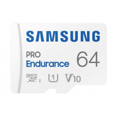 Samsung micro SDXC karta 64GB PRO Endurance + SD adaptér Samsung micro SDXC karta 64GB PRO Endurance + SD adaptér