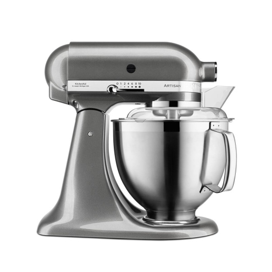 KitchenAid Artisan 5KSM185PSEMS Kuchyňský robot - 10 rychlostí, planetární systém, celokovová konstrukce, stříbřitě šedá KitchenAid Artisan 5KSM185PSEMS Kuchyňský robot - 10 rychlostí, planetární systém, celokovová konstrukce, stříbřitě šedá
