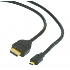 GEMBIRD Kabel HDMI-HDMI micro 3m, 1.3, M/M stíněný, zlacené kontakty, černý