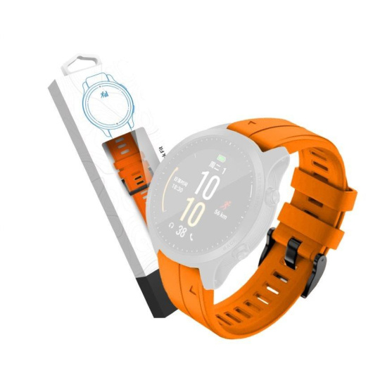 RhinoTech řemínek pro Garmin QuickFit sportovní silikonový 26mm oranžový