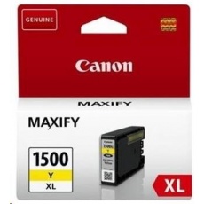 Canon CARTRIDGE PGI-1500XL Y žlutá pro Maxify MB2050, MB2150, MB2350, MB2750 a MB2755 (780 str.)