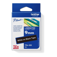 BROTHER TZE325 - kazeta TZ šířky 9mm, laminovaná TZE-325, černá/bílé písmo BROTHER TZE325 - kazeta TZ šířky 9mm, laminovaná TZE-325, černá/bílé písmo